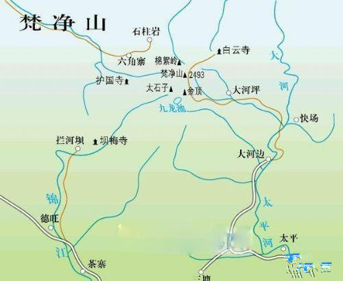 梵净山太平河景区地图