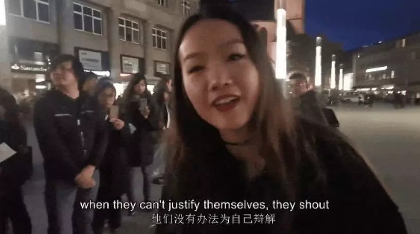 深圳女孩班雅伦在德国用三种语言怼“港独”
