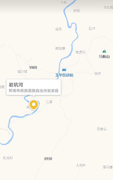 贵州瓮安网红景点岩坑河景点位置示意图